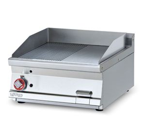 Πλατώ αερίου μεσαίο , 1/2 λείο & 1/2 ραβδωτό 600x705x377,Ισχύς: 10,5kW | 9.030Kcal/h,