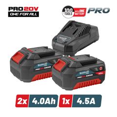BBP9944 Μπαταρίες 2x4.0Ah & Φορτιστής 4.5Α - 18V - BORMANN PRO (#083221)