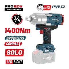 BBP5390 Μπουλονόκλειδο Mπαταρίας 3/4" 20V (Solo) - SOLO - BORMANN PRO (#083481)