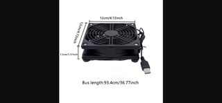 Αθόρυβος ανεμιστήρας 12 cm 5V USB με διακόπτη on/off νέος