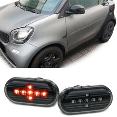 Πλαινά φλας led μαύρα Smart Fortwo Coupe/Cabrio 453
