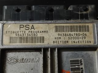 Εγκέφαλος ΣΕΤ ΜΕ ΚΛΕΙΔΙ - IMOBILIZER CITROEN XSARA II SAGEM S2000-29 1.4L - 8V - 75PS KFW 2000 - 2004 9643134580-thumb-2