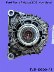 MAZDA 2 DE / FORD FIESTA 2008-2014 ΜΕΤΑΧΕΙΡΙΣΜΕΝΑ ΑΝΤΑΛΛΑΚΤΙΚΑ ( Δυναμό φόρτισης μπαταρίας με κωδικό 8V21-10300-AB γνήσιο μεταχειρισμένο )