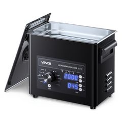 VEVOR 3L Υπερήχων Καθαριστικό, Επαγγελματικό Υπερήχων Καθαριστικό με Κουμπί Χειρισμού, Ανοξείδωτο Μηχανή Καθαρισμού με Καλάθι και Μπάλα Καθαρισμού, για Ρολόγια, Ξυράφια, Κοσμήματα, Νομίσματα και Άλλα