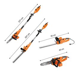 NEO TOOLS Πολυμηχάνημα κήπου 2 σε 1 αλυσοπρίονο - μπορντουροψάλιδο (04-634)