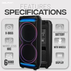 Powerful Dual 15” Bluetooth Party Speaker