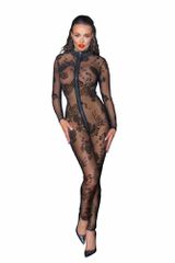Noir Handmade Long tulle overall with 3 way zipper Black