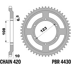 Pbr Standard Steel Rear Sprocket - 420