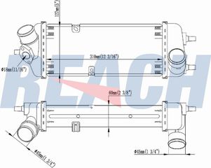 Ψυγείο Intercooler 1.5 CRDi (310x130x60) κατάλληλο για HYUNDAI ACCENT Sedan 2006-2011 (MC) / 28271-2A401 - 1 Τεμ 1018001