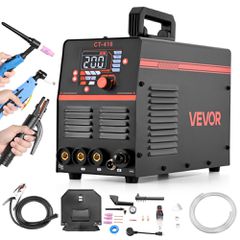 Συνδυασμός κοπής πλάσματος VEVOR 3 σε 1 - CUT/TIG/MMA, μηχανή κοπής πλάσματος 50A & συγκολλητής TIG 200A, ψηφιακή οθόνη LED με λειτουργία 2T/4T/PA/PT για επισκευές στο σπίτι, εργαστήρια, 220V