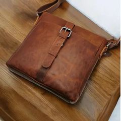 Τσάντα ώμου casual – Buffalo Oil Pull-Up Vintage δέρμα-thumb-2