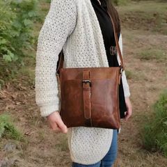 Τσάντα ώμου casual – Buffalo Oil Pull-Up Vintage δέρμα-thumb-5