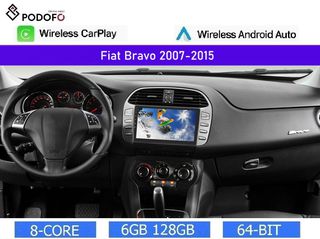 Fiat Bravo (2007-2015) Android 13 Οθόνη 9" | 6GB RAM +128GB ROM | Ασύρματο CarPlay & Aσύρματο Android Auto | GPS | WiFi | DSP