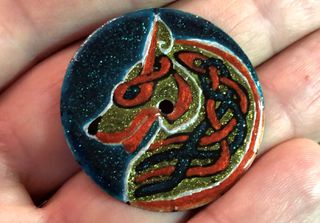 Celtic wolf 37mm watch dial-thumb-2