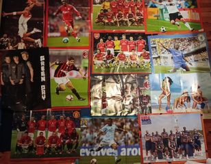 Αφίσες ποδοσφαίρου, μπάσκετ κλπ (Manchester United, Milan, Liverpool, Drogba, Fernando Torres, Buffon)