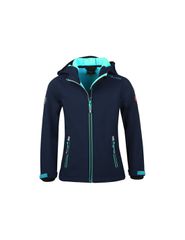 TrollKids Girls Trollfjord Jacket navymint softshell jacket for girls 175132