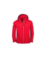 Trollkids Kids Kvalvika Jacket red hooded softshell jacket for girlsboys 328414