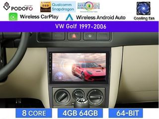 VW Golf 4 (1997-2006) Android Οθόνη 9" | Snapdragon 460 | 8-core | 4GB RAM + 64GB ROM | Ασύρματο CarPlay & Android Auto GPS WiFi DSP FM/RDS
