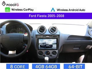 Ford Fiesta (2005-08) Android Car Radio 9" 4+64GB Ασύρματο CarPlay & Android Auto | GPS | WiFi | FM RDS | DSP | BT 5.0