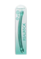 Real Rock Crystal Clear Double Dildo Διπλό Dildo Πράσινο 42cm