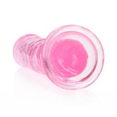 Real Rock Crystal Clear Ρεαλιστικό Dildo με Βεντούζα Ροζ 20cm-thumb-3