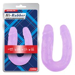 Curved Double Veined Lesbian Sex Dildo 18cm Μωβ