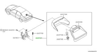 ΦΑΝΟΣ 3ο STOP ΦΡΕΝΟΥ NISSAN PRIMERA P11 265909F500