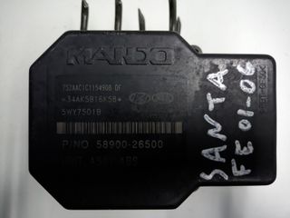 ΕΓΚΕΦΑΛΟΣ - ΜΟΝΑΔΑ  ABS HYUNDAI SANTA FE 2001 - 2006 ΜΕ ΚΩΔΙΚΟ 58900 - 26500 , 752AAC1C1154908 DF , 34AK5B16K58 , 5WY7501B , 58900 - 26500 , MANDO BH60107500 , B01