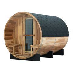 Σάουνα Barrel Sauna inSPORTline Viduor 600 – Cedar Wood-thumb-2