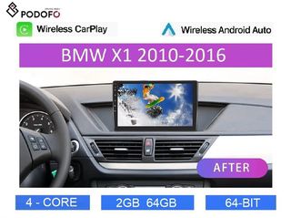 BMW X1 (2010-16) E84 Android Car Radio 10.1" 2+64GB Ασύρματο CarPlay & Aσύρματο Android Auto GPS WiFi EQ