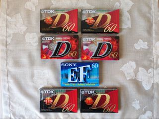 Κασέτες ήχου σφραγισμένες (7 τεμάχια). TDK (6) και SONY (1)