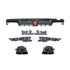 Πίσω Διαχύτης Diffuser Brabus Look για Mercedes C-Class (W205) Sedan Estate 2013-2021 AMG Προφυλακτήρας