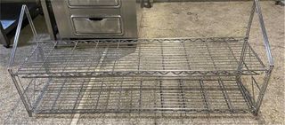 Ράφι Τοίχου Διπλό Χρωμίου 120x30x53Cm - Μεταχειρισμένο.