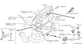 ΛΑΣΤΙΧΟ ΠΕΡΙΜΕΤΡΙΚΑ ΠΟΡΤΠΑΓΚΑΖ  NISSAN PRIMERA P11   848302F000