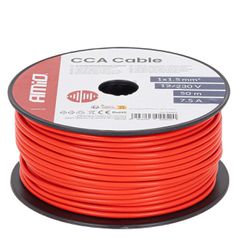 Amio - Μονόκλωνο Καλώδιο Εγκατάστασης CCA 1×1,5mm² 50m – 12/230V - 1 τεμ. (04452/AM)