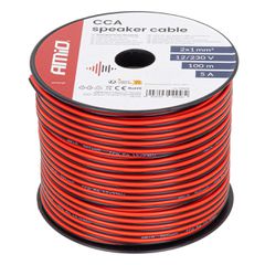 Amio - Δίδυμο Καλώδιο Ηχείων CCA 2×1mm² 100m - 1 τεμ. (04458/AM)