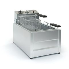 Eπιτραπέζια φριτέζα μονή , ισχύ 8400W/380V, χωρητικότητα 10-13 λίτρων , Οι διαστάσεις της είναι Πλάτος 37cm, Βάθος 64cm, Ύψος 44cm