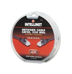 Intellinet 392105 Καλώδιο UTP Cat5e 350MHz 1m μαύρο