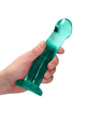 Non Realistic Dildo with Suction Cup 7" Green-thumb-2