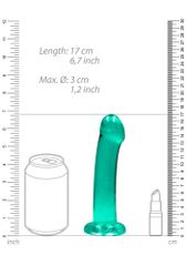 Non Realistic Dildo with Suction Cup 7" Green-thumb-5