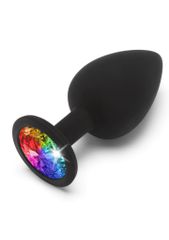 ToyJoy Rainbow Booty Jewel Πρωκτική Σφήνα Large Μαύρη 9cm