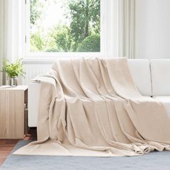 Ριχτάρια 6 pcs Μπεζ 220 x 240 cm Μαλλί 42016791