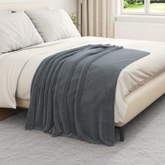 Ριχτάρια 6 pcs Σκούρο Γκρι 130 x 150 cm Μαλλί 42016797