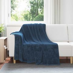 Ριχτάρια 6 pcs Σκούρο μπλε 150 x 200 cm Μαλλί 42016806