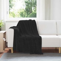 Ριχτάρια 6 pcs Μαύρο 130 x 150 cm Μαλλί 42016809