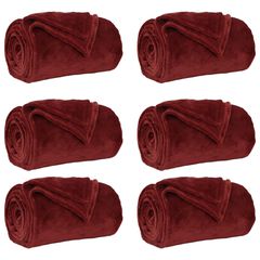 Ριχτάρια 6 pcs Βεραμάν Κόκκινο 130 x 150 cm Μαλλί 42016817
