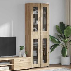 Highboard με ράφι με πόρτα FLORIN Δρύς Sonoma 60 x 35 x 182 εκ. 3397906