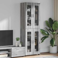 Highboard με ράφι FLORIN Γκρίζο Σονομα 60 x 35 x 182 εκ. 3397910