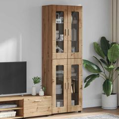 Highboard FLORIN 60 x 35 x 182 εκ. Artisan Oak 3397913