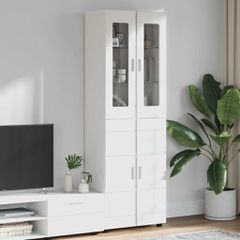 Highboard FLORIN Λευκό 60 x 35 x 182 εκ. Επεξεργασμένο ξύλο 3397914